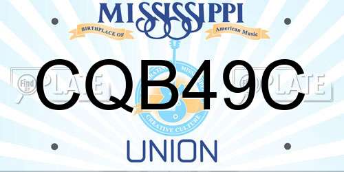 CQB49C Mississippi License Plate