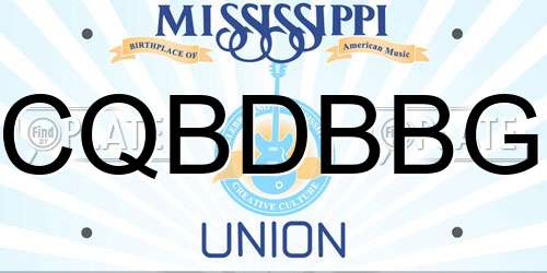 CQBDBBG Mississippi License Plate
