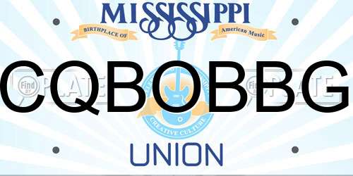 CQBOBBG Mississippi License Plate