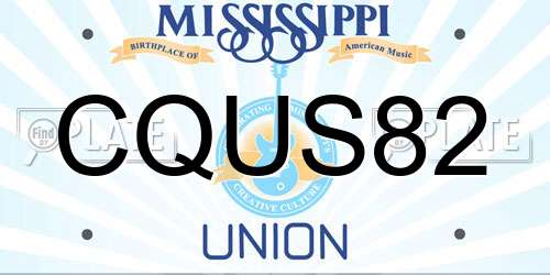 CQUS82 Mississippi License Plate