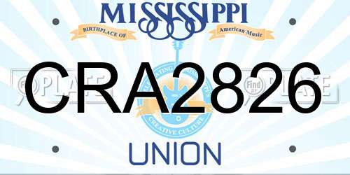 CRA2826 Mississippi License Plate