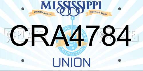CRA4784 Mississippi License Plate