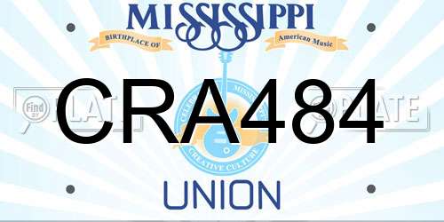 CRA484 Mississippi License Plate