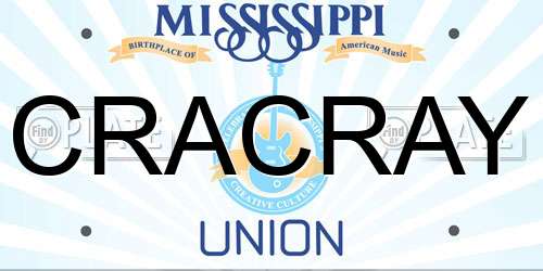 CRACRAY Mississippi License Plate