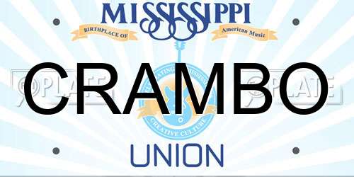 CRAMBO Mississippi License Plate