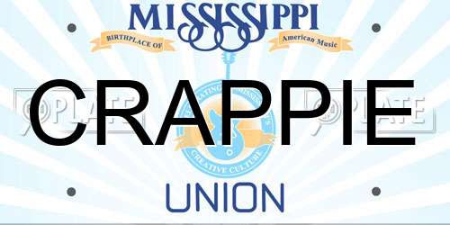 CRAPPIE Mississippi License Plate