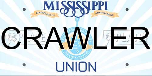 CRAWLER Mississippi License Plate