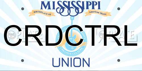 CRDCTRL Mississippi License Plate