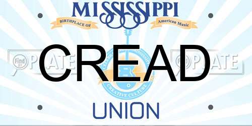 CREAD Mississippi License Plate