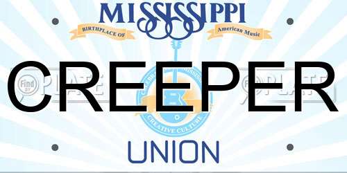 CREEPER Mississippi License Plate