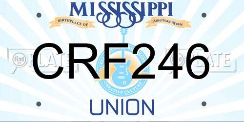 CRF246 Mississippi License Plate
