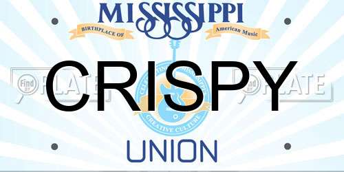 CRISPY Mississippi License Plate