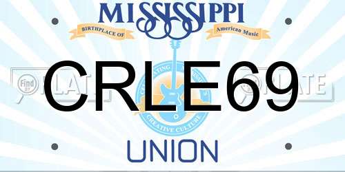 CRLE69 Mississippi License Plate