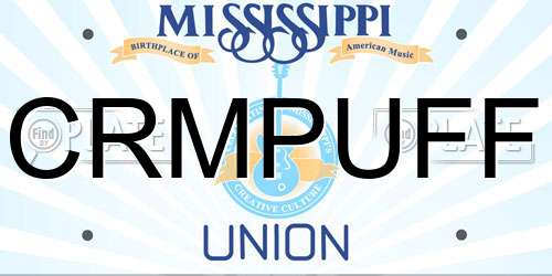CRMPUFF Mississippi License Plate