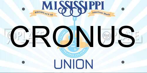 CRONUS Mississippi License Plate
