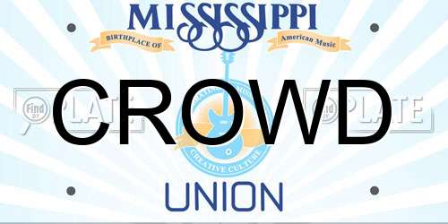CROWD Mississippi License Plate