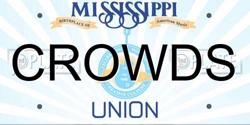 CROWDS Mississippi License Plate
