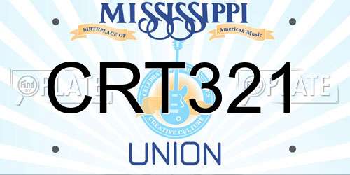 CRT321 Mississippi License Plate