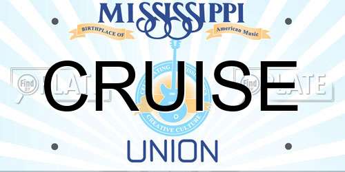 CRUISE Mississippi License Plate