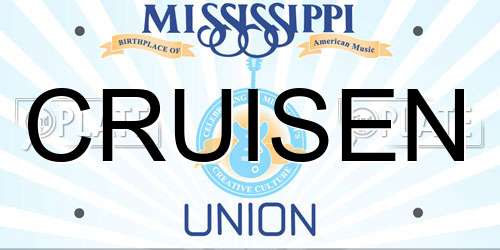 CRUISEN Mississippi License Plate