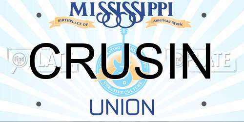 CRUSIN Mississippi License Plate