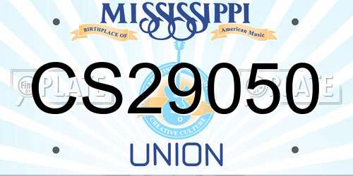 CS29050 Mississippi License Plate