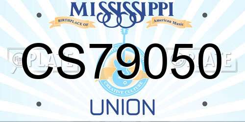 CS79050 Mississippi License Plate