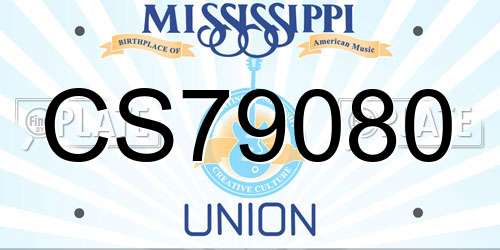 CS79080 Mississippi License Plate