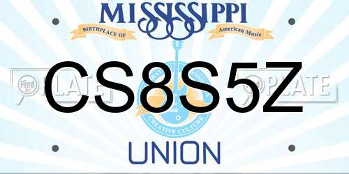 CS8S5Z Mississippi License Plate