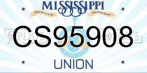 CS95908 Mississippi License Plate