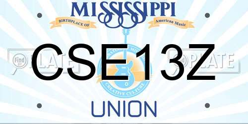 CSE13Z Mississippi License Plate