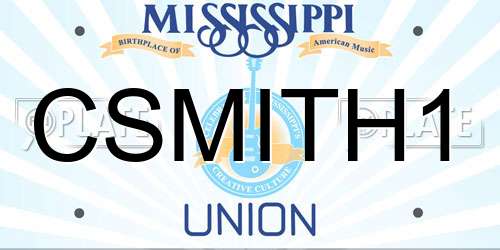 CSMITH1 Mississippi License Plate