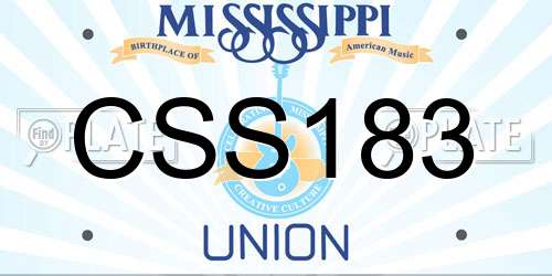 CSS183 Mississippi License Plate