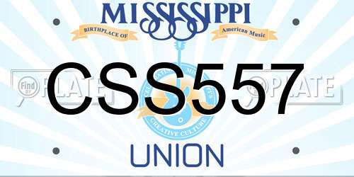 CSS557 Mississippi License Plate