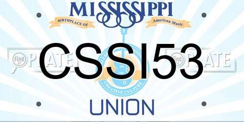 CSSI53 Mississippi License Plate