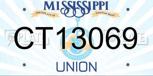 CT13069 Mississippi License Plate