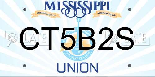 CT5B2S Mississippi License Plate