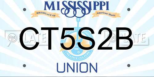 CT5S2B Mississippi License Plate