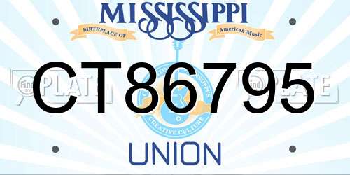 CT86795 Mississippi License Plate