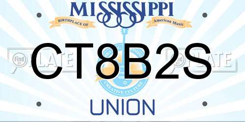 CT8B2S Mississippi License Plate