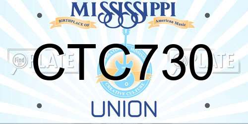 CTC730 Mississippi License Plate