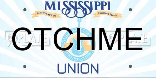 CTCHME Mississippi License Plate