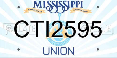 CTI2595 Mississippi License Plate
