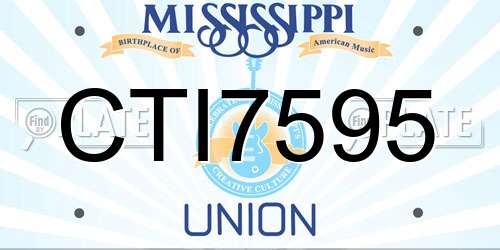 CTI7595 Mississippi License Plate