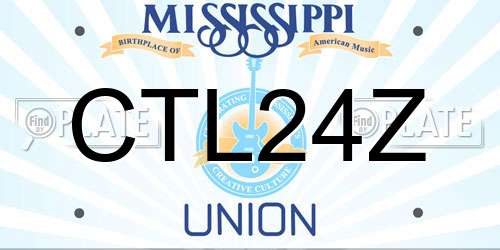 CTL24Z Mississippi License Plate