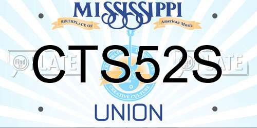 CTS52S Mississippi License Plate