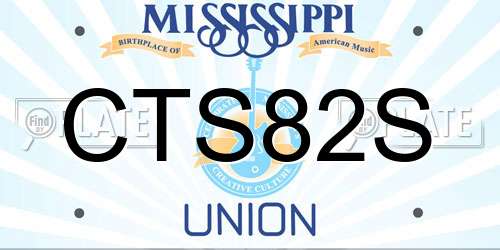 CTS82S Mississippi License Plate