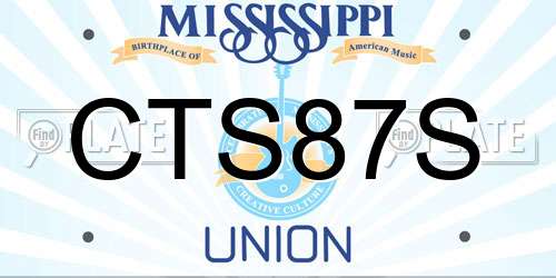 CTS87S Mississippi License Plate