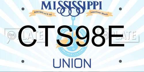 CTS98E Mississippi License Plate