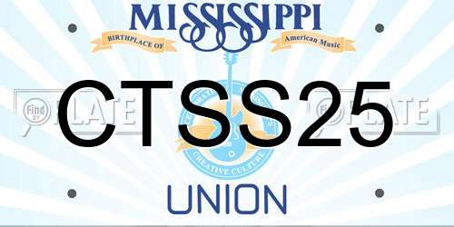 CTSS25 Mississippi License Plate